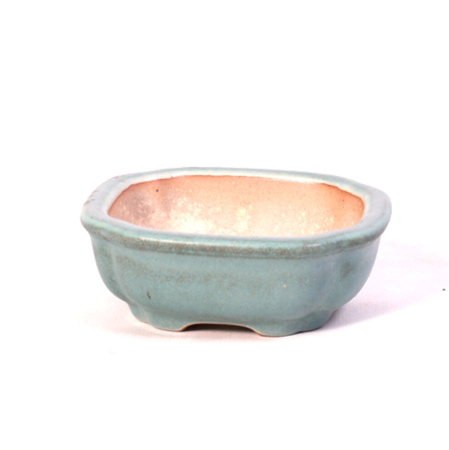Bonsaischale eckig niedrig, grün 11cm