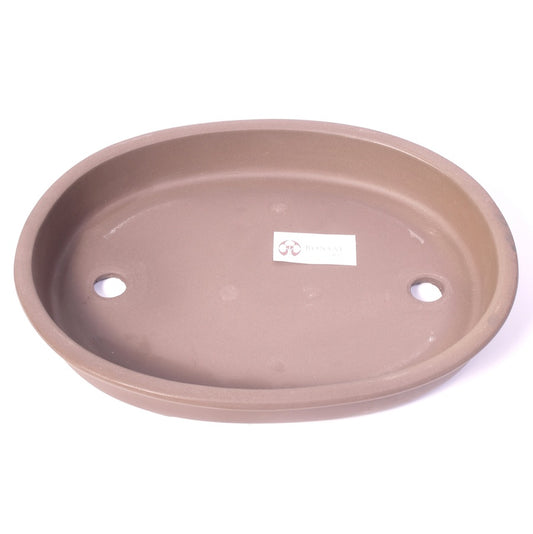 Pot à bonsaï ovale brun 34 cm