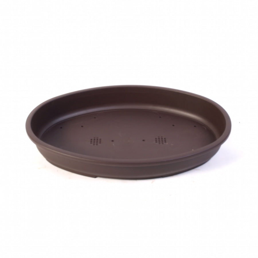 Ovale Trainingsschüssel niedrig braun 35cm