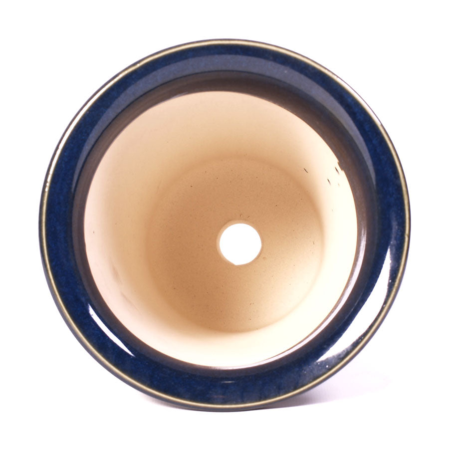 Coupelle à bonsaï cascade bleue à rebord extérieur 22 cm