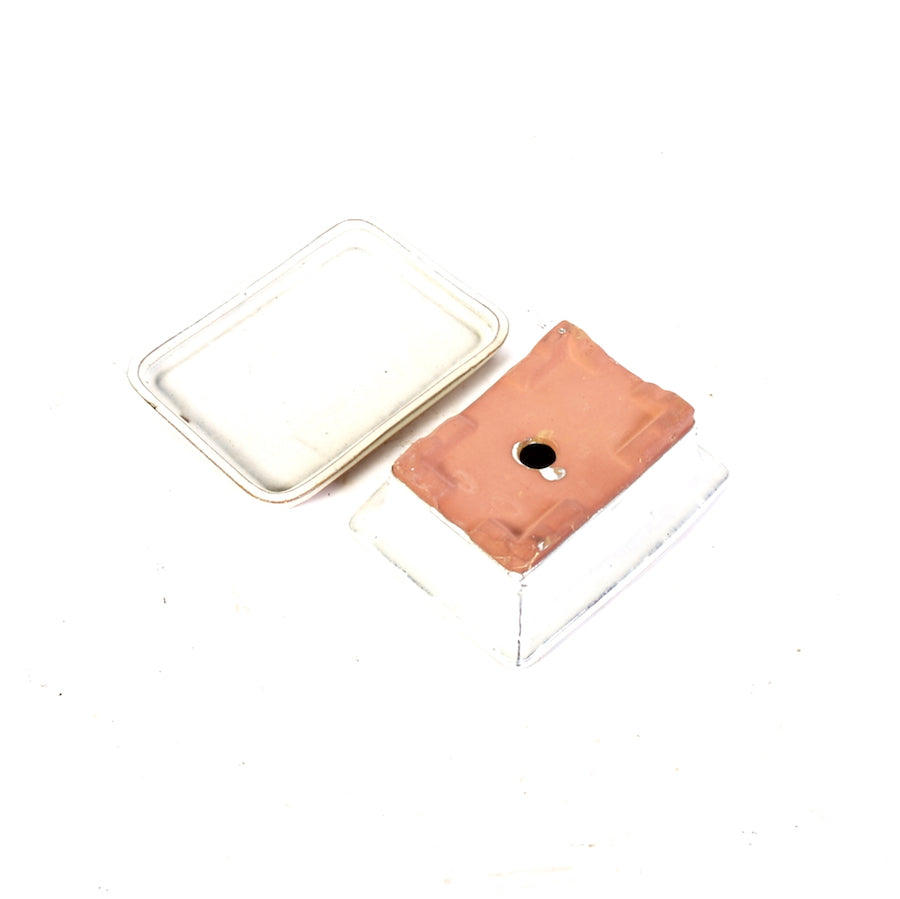 Rechteckiges Topfset creme mit Untertasse 15cm