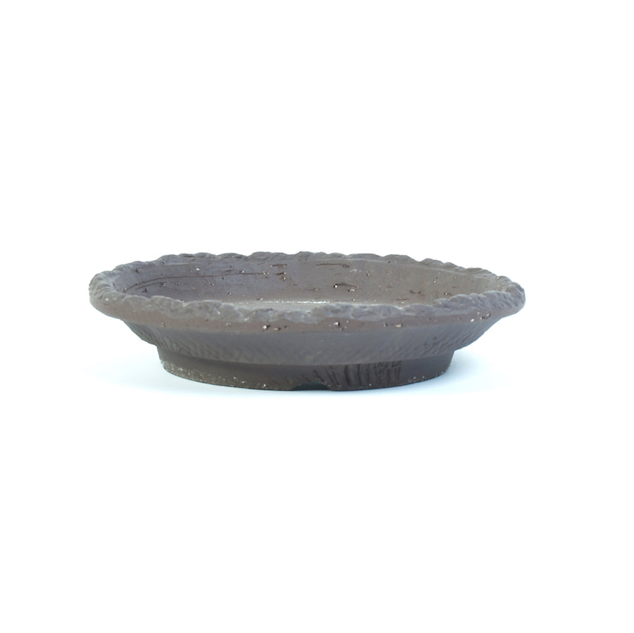 Bonsaischale braun rund grob geschliffen 19cm