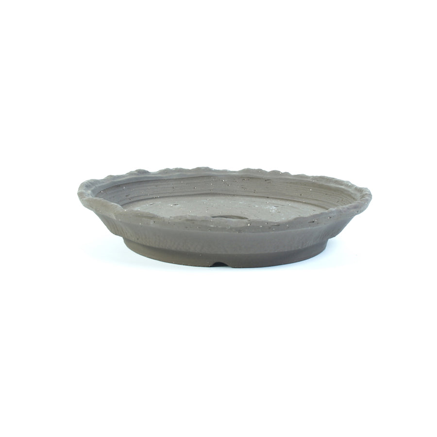 Bonsaischale braun rund grob geschliffen 25cm