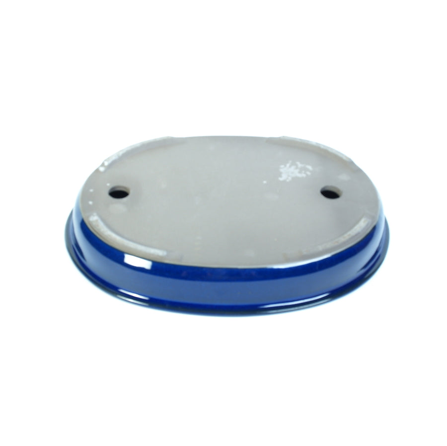 Pot à bonsaï bleu ovale 34,5 cm
