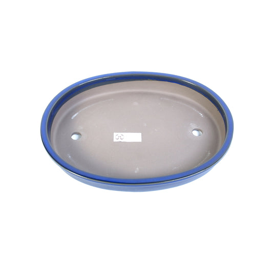 Bac à bonsaï bleu ovale 45 cm