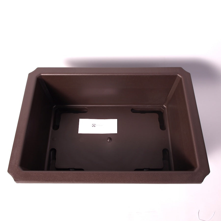 Rectangular training bowl brown 57cm