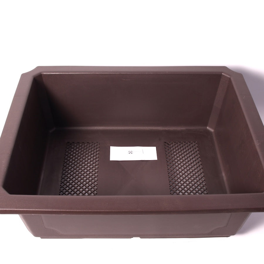 Rectangular training bowl brown 70cm