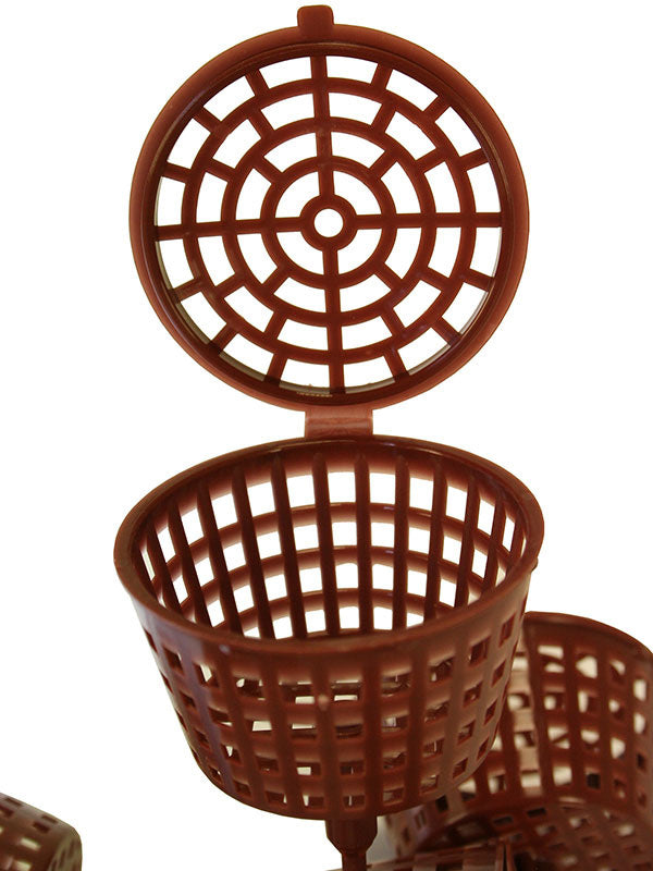 Paniers à engrais pour bonsaï sur tige avec couvercle, grand format 4,8 cm - (10 pièces)