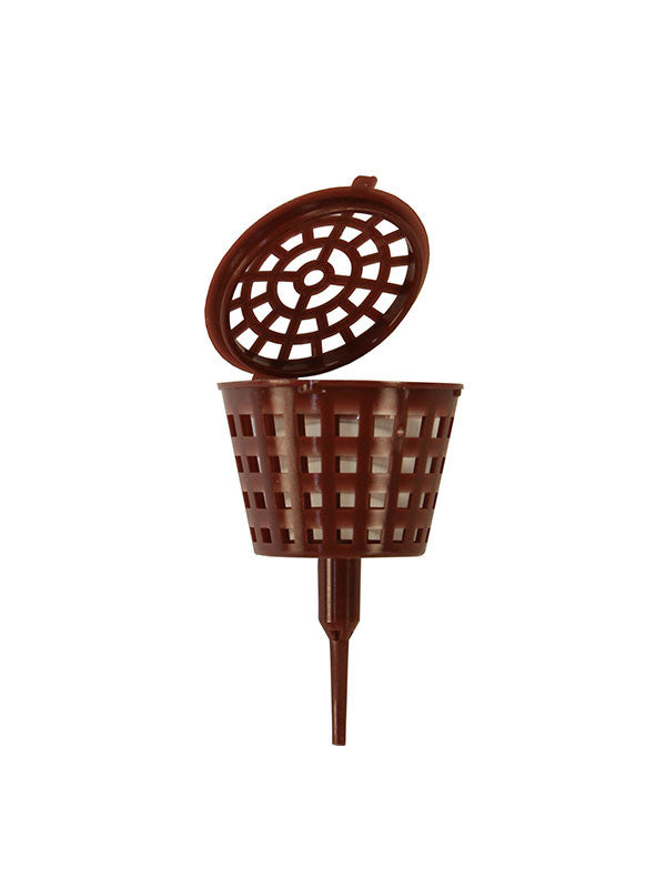 Paniers à engrais pour bonsaï sur tige avec couvercle, petit 3,8 cm - (10 pièces)