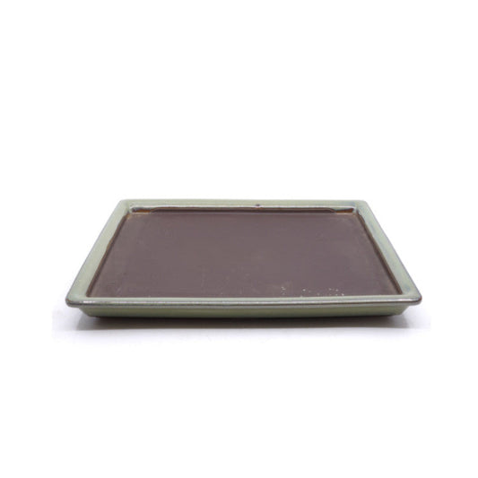 soucoupe à bonsaï rectangulaire verte 25 cm