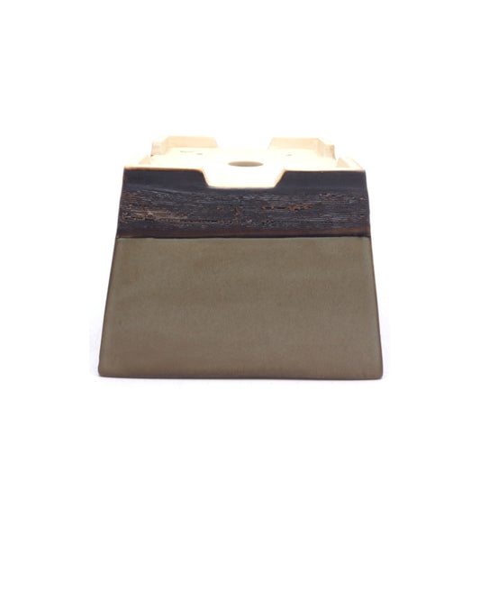 Bonsai pot beige grijs vierkant semi-cascade 21cm