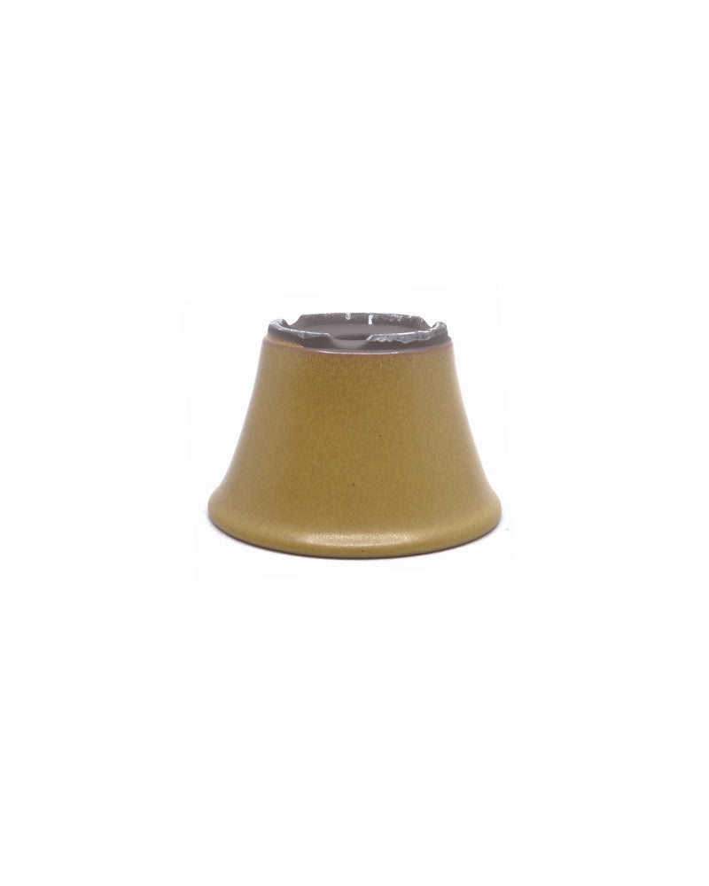 Pot à bonsaï semi-cascade rond ocre 12cm