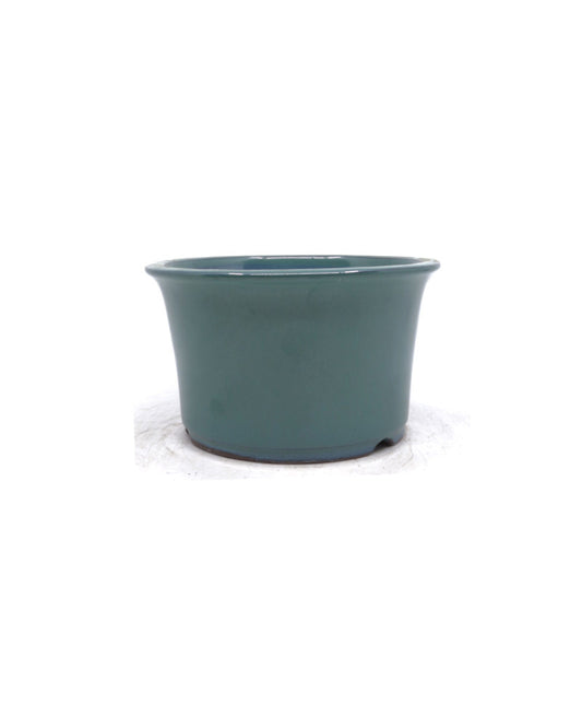 Bonsai pot semi-cascade rond groen 16cm 