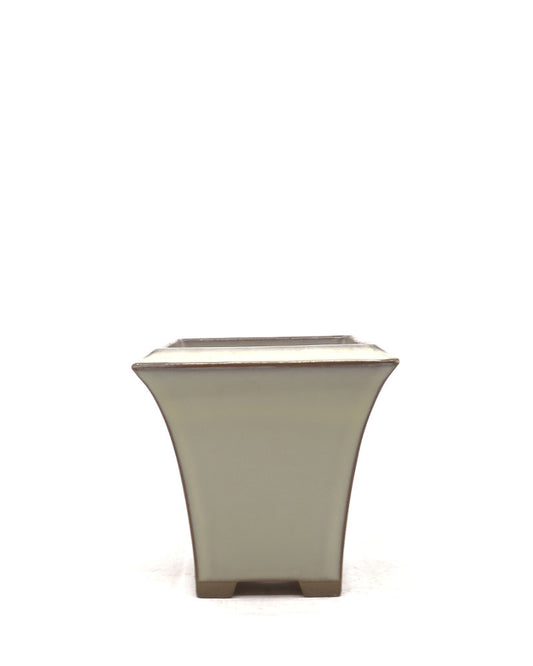 Pot à bonsaï semi-cascade crème 12 cm