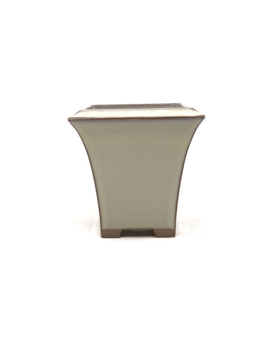 Pot à bonsaï semi-cascade crème 12 cm