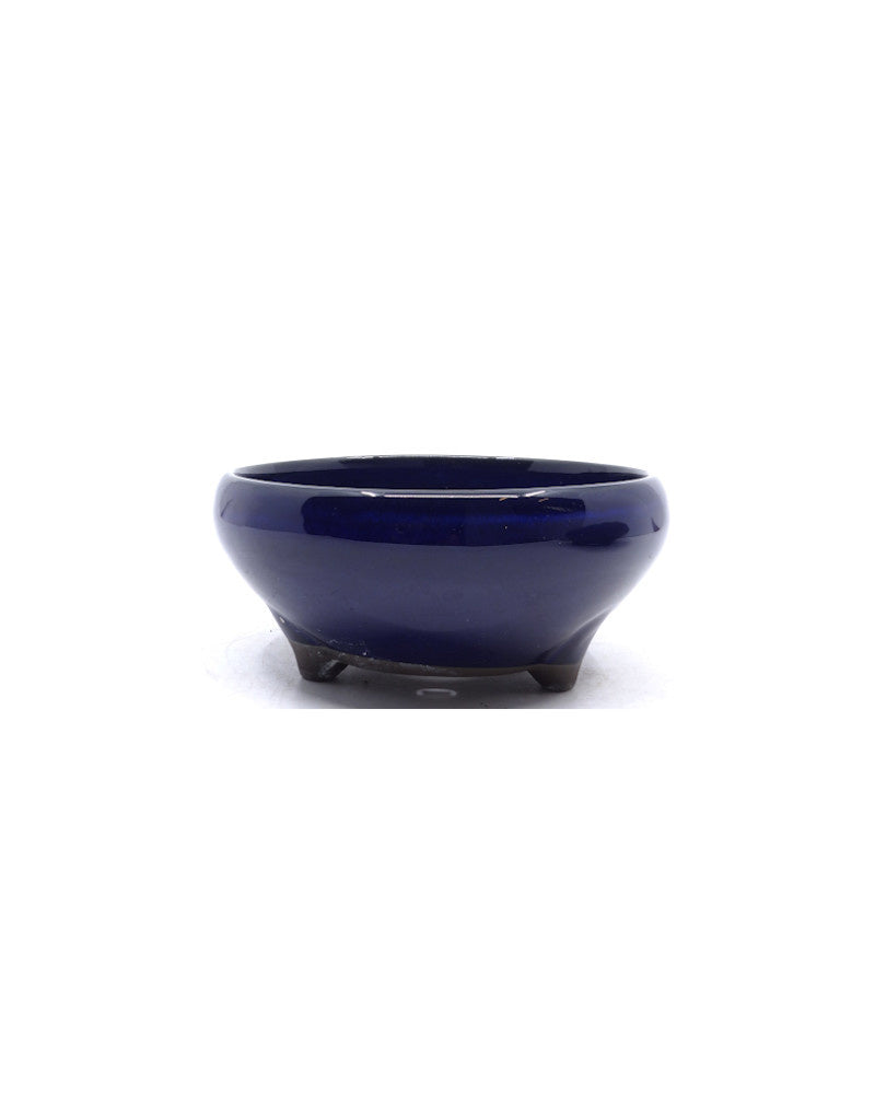 Pot à bonsaï rond bleu 16 cm