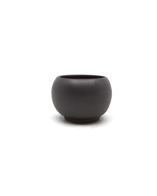 Shohin Bonsai pot bruin matte met textuur bal 8cm