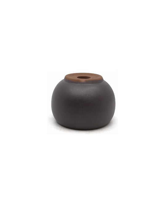 Shohin Bonsai pot bruin matte met textuur bal 8cm