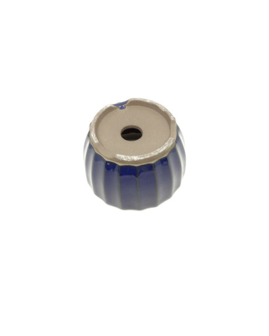 Pot à bonsaï Shohin, chrysanthèmes bleu foncé, 10 cm