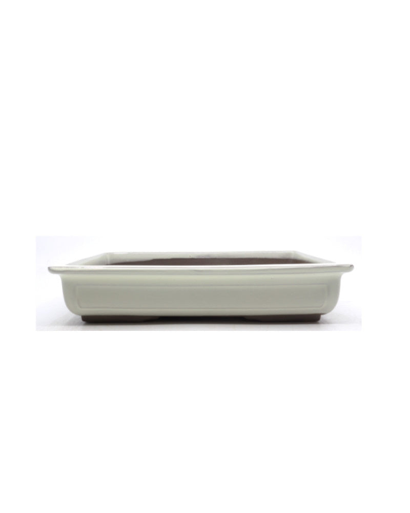 Pot à bonsaï rectangulaire crème 28 cm