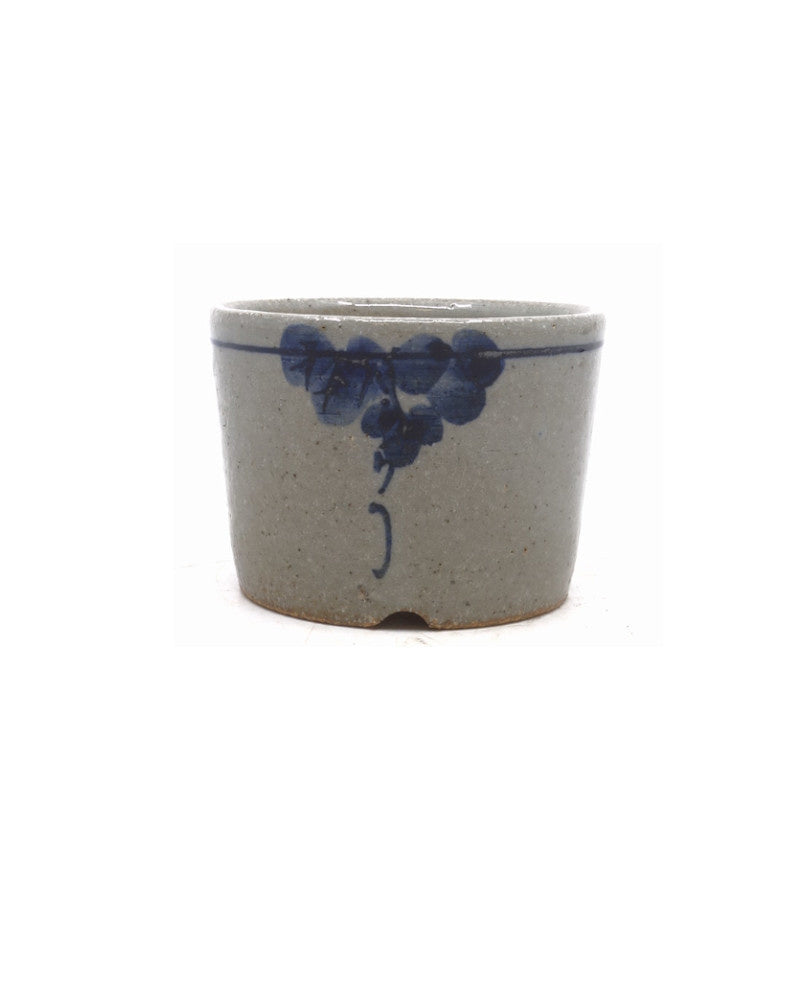 Pot à bonsaï Shohin, motif raisins peints à la main, rond, 9 cm