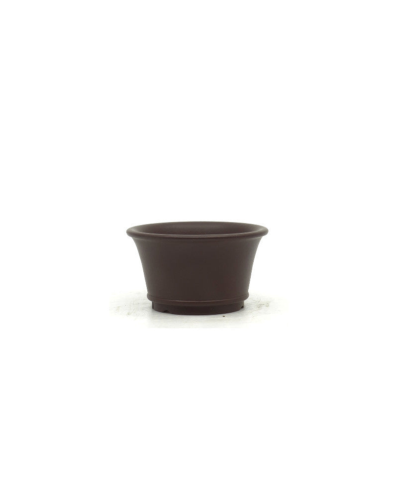 Shohin bonsai pot Yixing ongeglazuurd rond 8cm