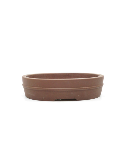 Bonsai pot ongeglazuurd ovaal 23cm