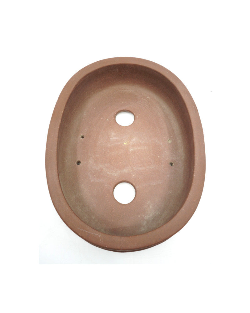 Bonsai pot ongeglazuurd ovaal 23cm
