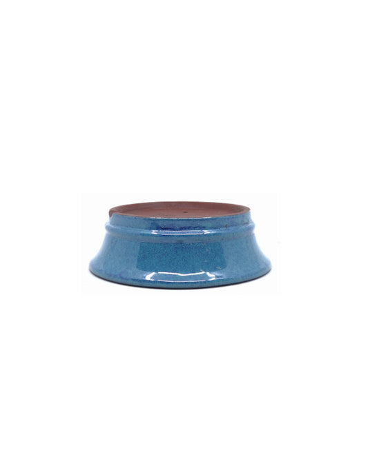 Bonsai pot blauw groen rond 14cm