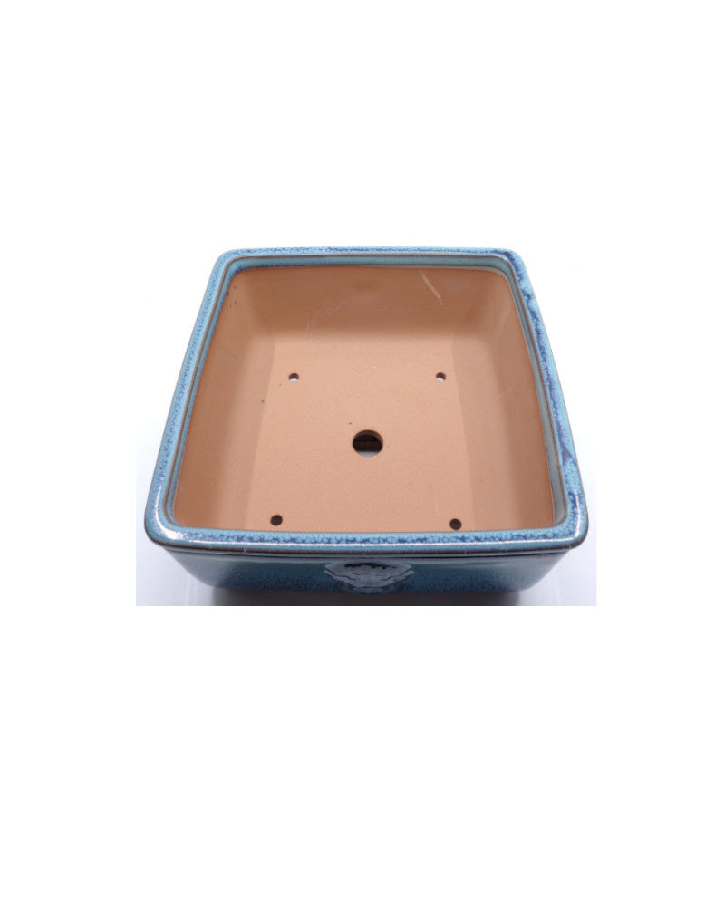 Bonsai pot blauw groen vierkant 21cm