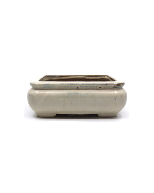 Bonsai pot beige rechthoekig met ronde hoeken 20cm
