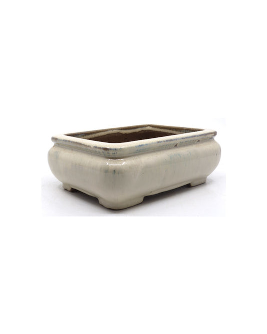 Bonsai pot beige rechthoekig met ronde hoeken 20cm