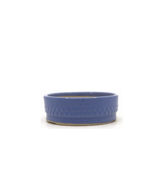 Bonsai pot licht blauw trommel rond 15cm