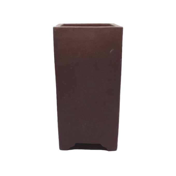 Bonsai pot unglazed square cascade 16cm, height 26cm