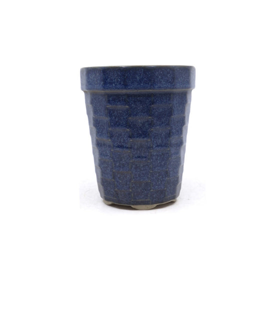 Pot à bonsaï cascade bleu rond 12 cm, hauteur 15 cm
