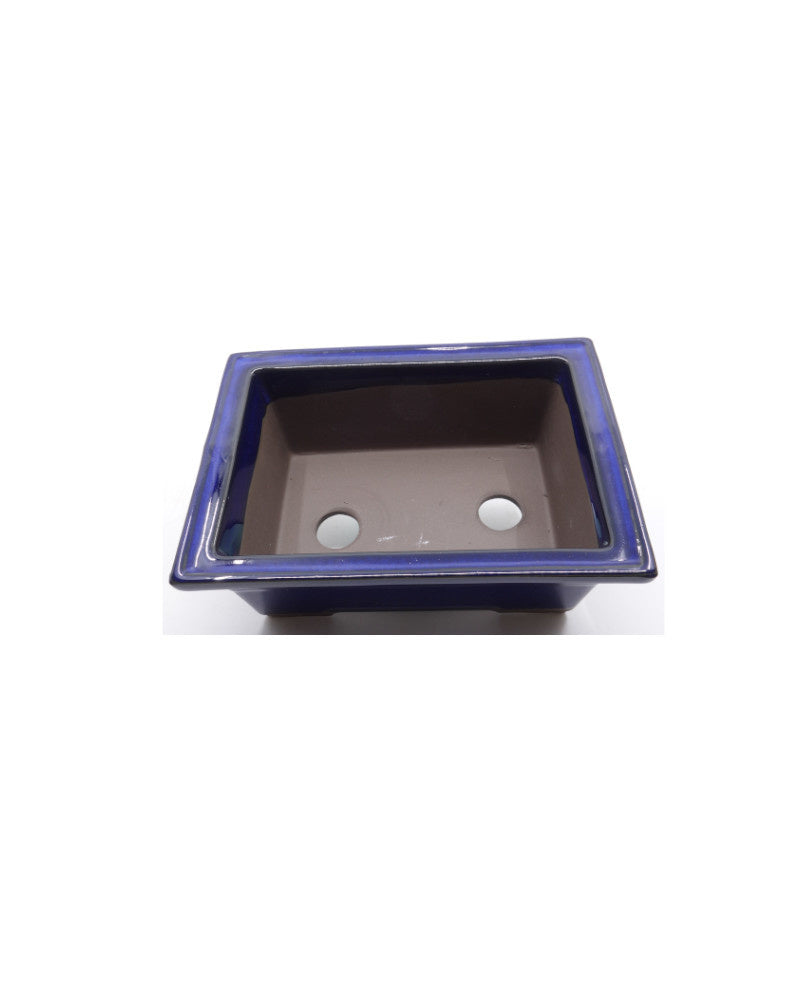 Bonsai pot blauwe rechthoekige 18cm