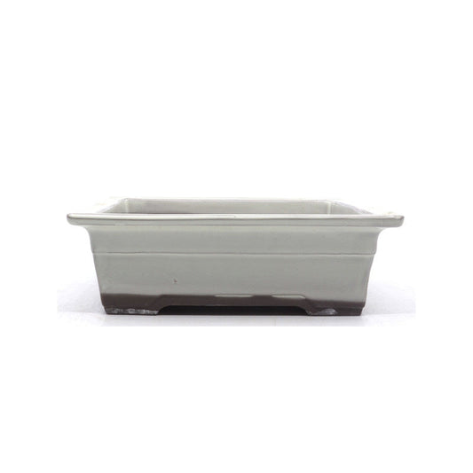 Pot à bonsaï rectangulaire crème 22 cm