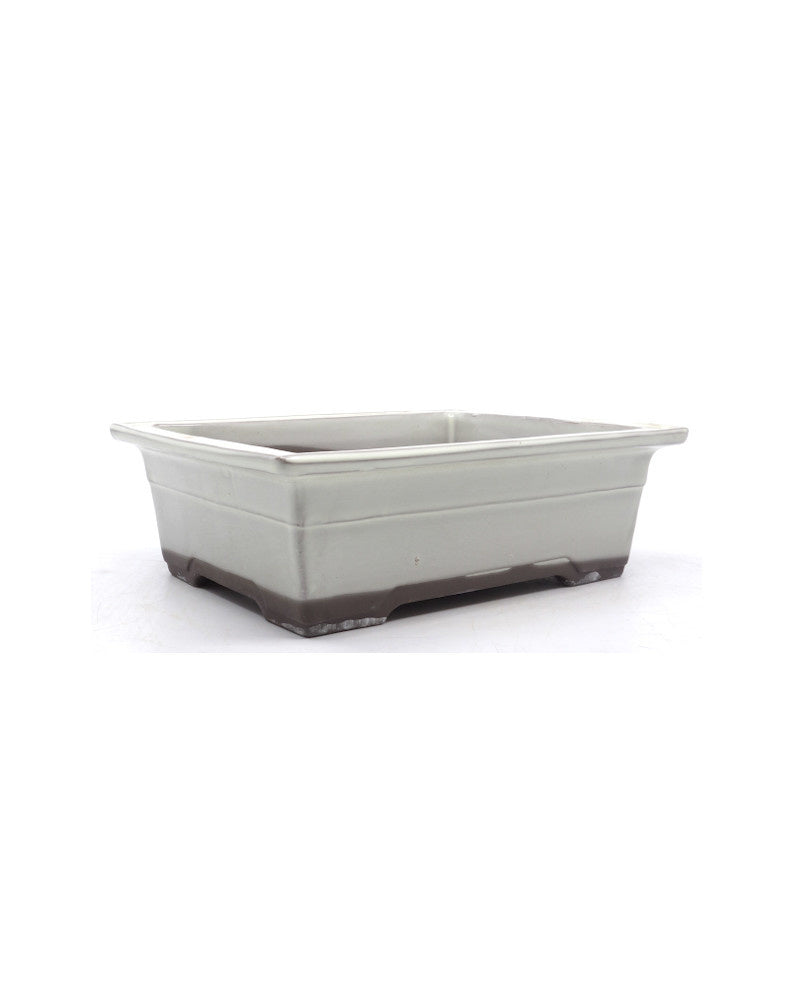 Pot à bonsaï rectangulaire crème 22 cm