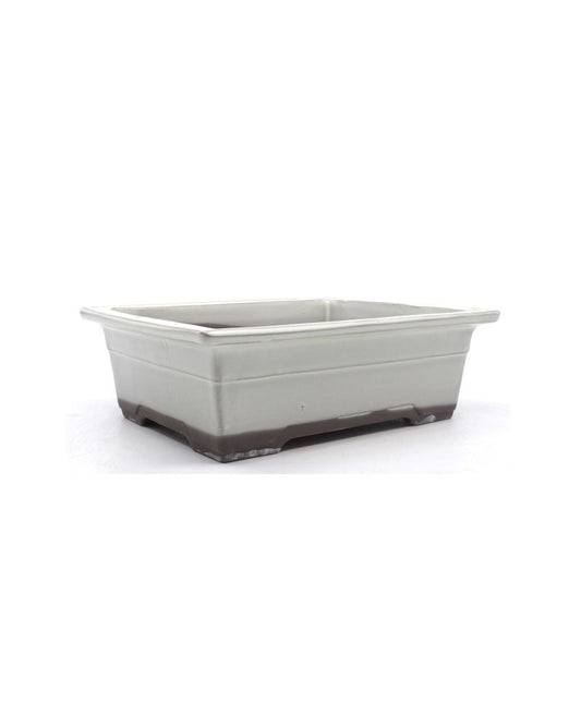 Pot à bonsaï rectangulaire crème 22 cm