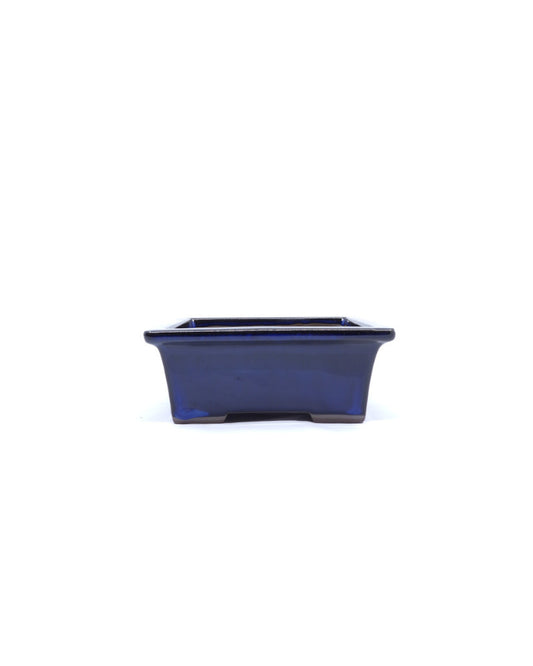 Bonsai pot blauw rechthoekig 13cm - set