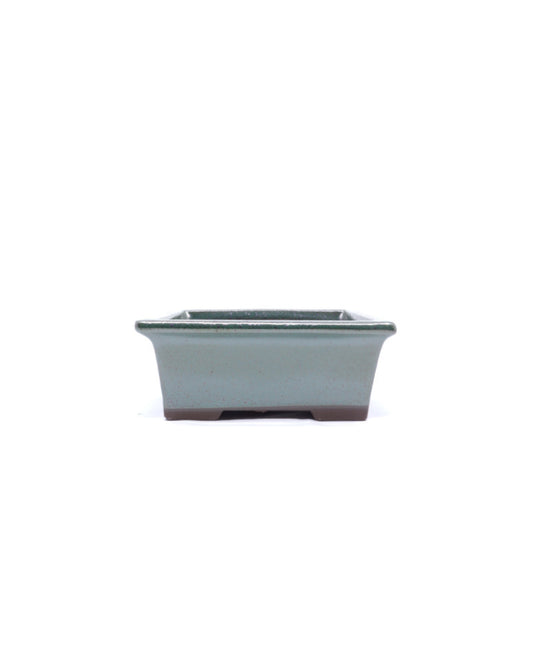 Bonsai pot groen rechthoekig 13cm - set