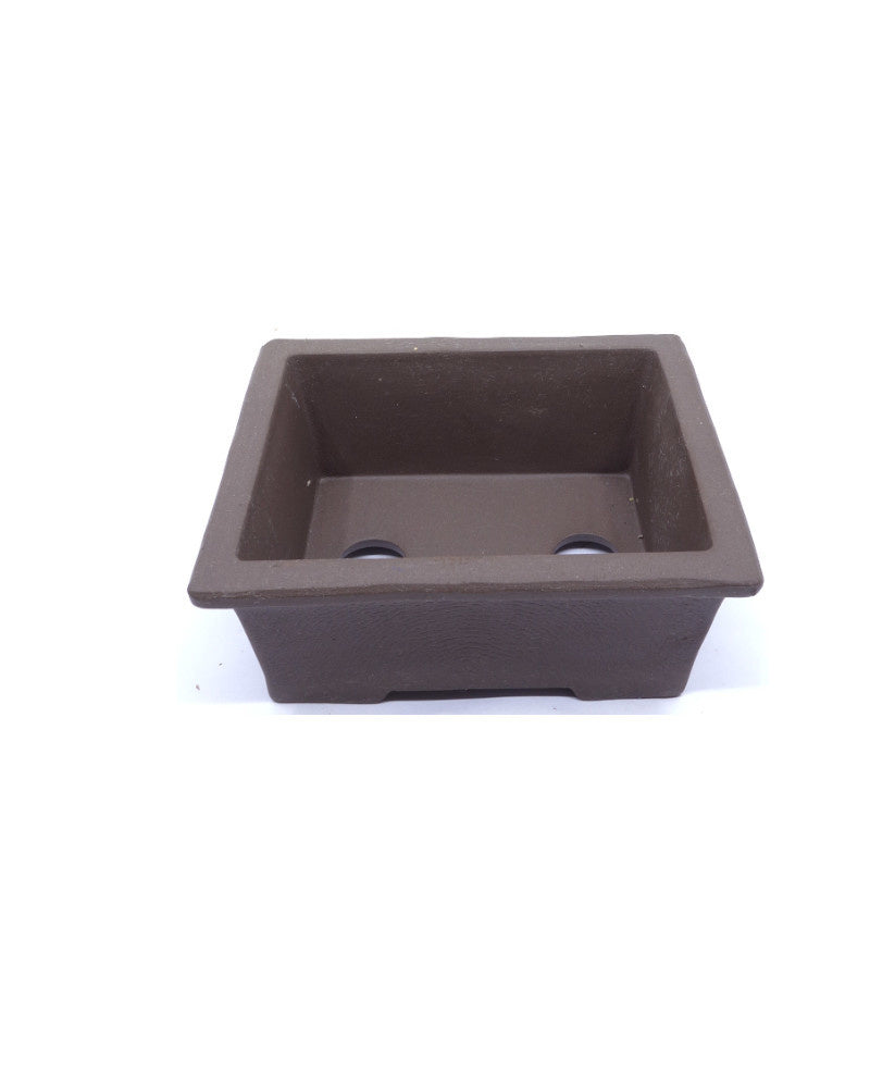 Bonsai pot ongelazuurd rechthoekig 13cm - set