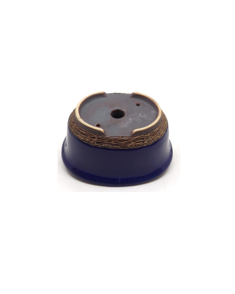 Pot à bonsaï ovale bleu 12 cm - ensemble