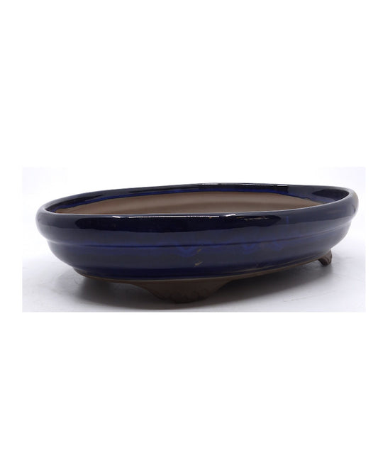 Bonsai pot blauw ovaal 28cm