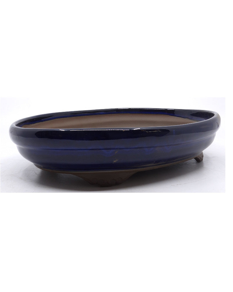Bonsai pot blauw ovaal 32cm