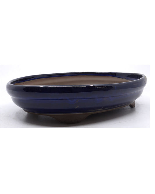 Bonsai pot blauw ovaal 32cm