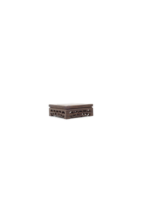 Shohin bonsai tafel vierkant donker bruin 10cm