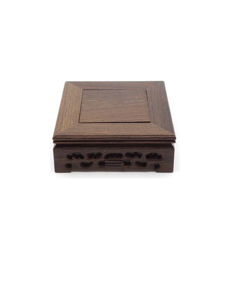 Table à bonsaï Shohin carrée marron foncé 10 cm