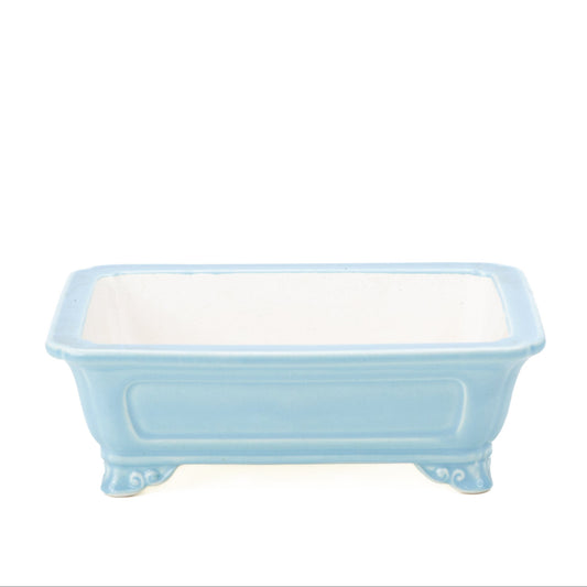 Bonsai Yixing pot licht blauw rechthoek 27cm