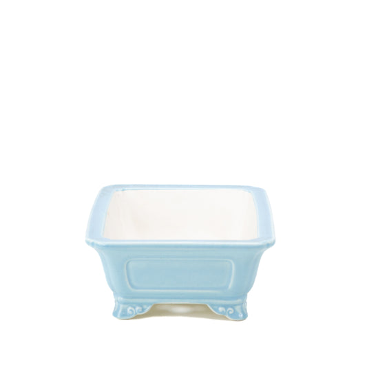 Pot Bonsai Yixing bleu clair rectangle 27 cm